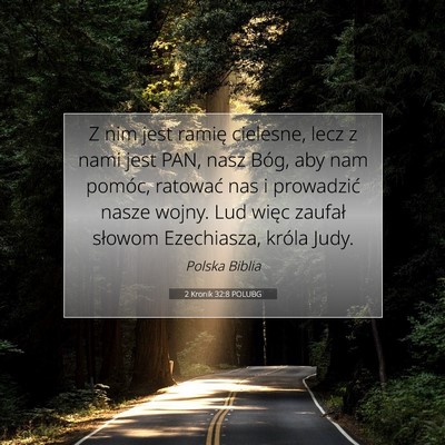 2 Kronik 32:8 POLUBG Obraz Wersetu Biblijnego