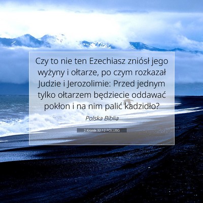 2 Kronik 32:12 POLUBG Obraz Wersetu Biblijnego