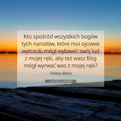 2 Kronik 32:14 POLUBG Obraz Wersetu Biblijnego