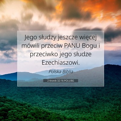 2 Kronik 32:16 POLUBG Obraz Wersetu Biblijnego