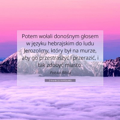 2 Kronik 32:18 POLUBG Obraz Wersetu Biblijnego
