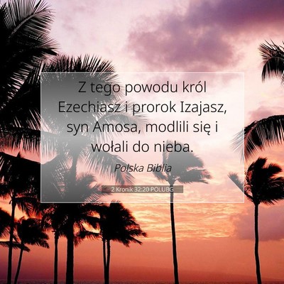 2 Kronik 32:20 POLUBG Obraz Wersetu Biblijnego