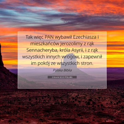 2 Kronik 32:22 POLUBG Obraz Wersetu Biblijnego