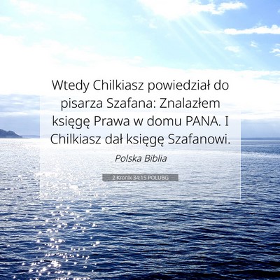 2 Kronik 34:15 POLUBG Obraz Wersetu Biblijnego