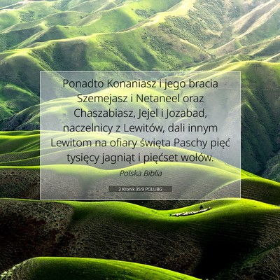 2 Kronik 35:9 POLUBG Obraz Wersetu Biblijnego