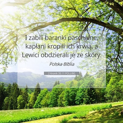 2 Kronik 35:11 POLUBG Obraz Wersetu Biblijnego