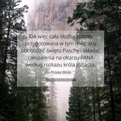 2 Kronik 35:16 POLUBG Obraz Wersetu Biblijnego