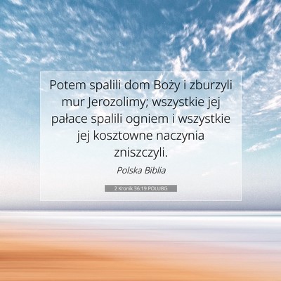 2 Kronik 36:19 POLUBG Obraz Wersetu Biblijnego