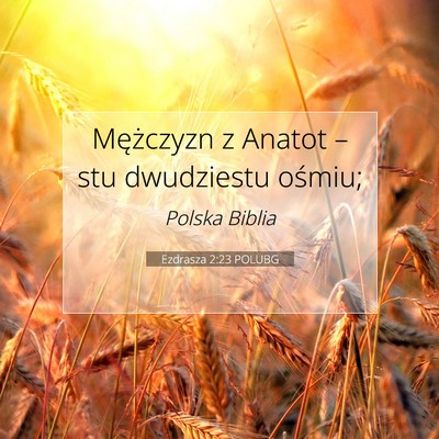 Ezdrasza 2:23 POLUBG Obraz Wersetu Biblijnego