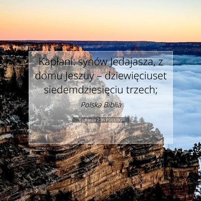 Ezdrasza 2:36 POLUBG Obraz Wersetu Biblijnego