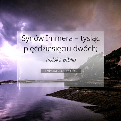 Ezdrasza 2:37 POLUBG Obraz Wersetu Biblijnego