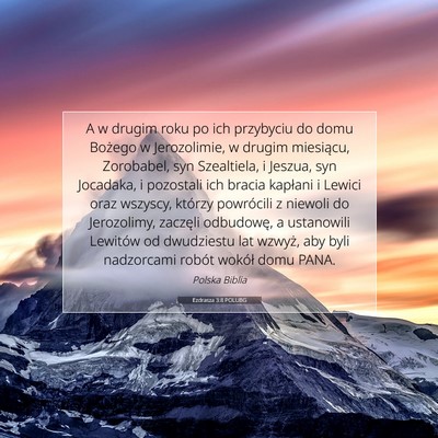 Ezdrasza 3:8 POLUBG Obraz Wersetu Biblijnego