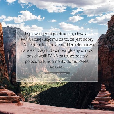 Ezdrasza 3:11 POLUBG Obraz Wersetu Biblijnego