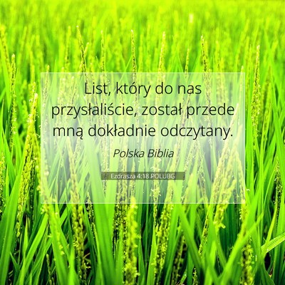 Ezdrasza 4:18 Werset Biblijny Wyjaśniony