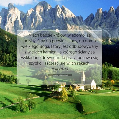 Ezdrasza 5:8 POLUBG Obraz Wersetu Biblijnego