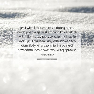Ezdrasza 5:17 POLUBG Obraz Wersetu Biblijnego