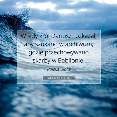 Ezdrasza 6:1 POLUBG Obraz Wersetu Biblijnego