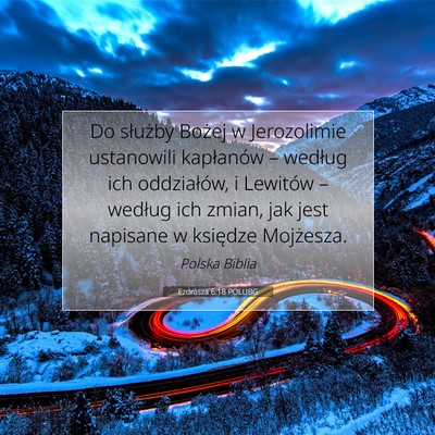 Ezdrasza 6:18 POLUBG Obraz Wersetu Biblijnego