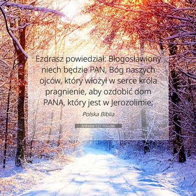 Ezdrasza 7:27 POLUBG Obraz Wersetu Biblijnego