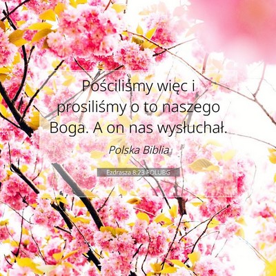 Ezdrasza 8:23 POLUBG Obraz Wersetu Biblijnego
