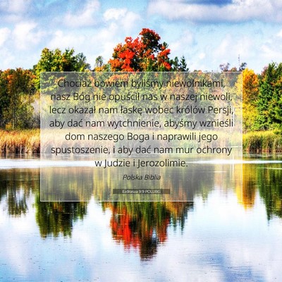 Ezdrasza 9:9 POLUBG Obraz Wersetu Biblijnego