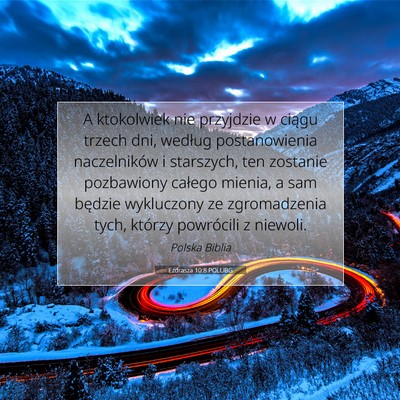 Ezdrasza 10:8 Werset Biblijny Wyjaśniony