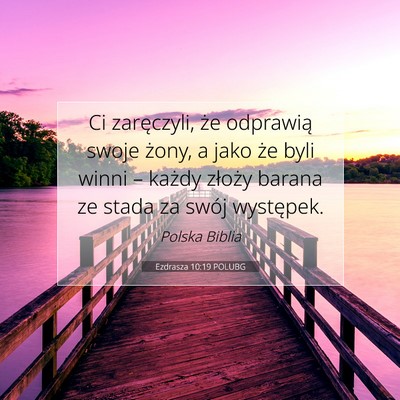 Ezdrasza 10:19 Werset Biblijny Wyjaśniony