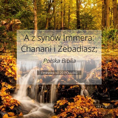 Ezdrasza 10:20 Werset Biblijny Wyjaśniony