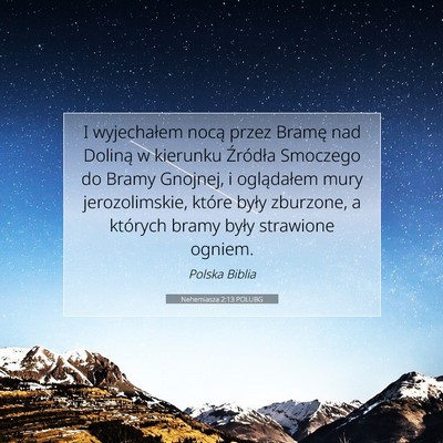 Nehemiasza 2:13 POLUBG Obraz Wersetu Biblijnego