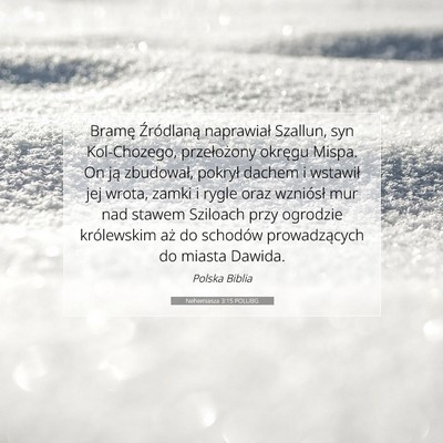 Nehemiasza 3:15 Werset Biblijny Wyjaśniony