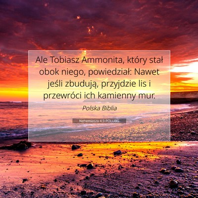 Nehemiasza 4:3 POLUBG Obraz Wersetu Biblijnego