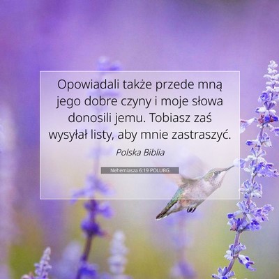 Nehemiasza 6:19 POLUBG Obraz Wersetu Biblijnego