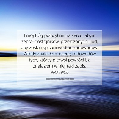 Nehemiasza 7:5 POLUBG Obraz Wersetu Biblijnego