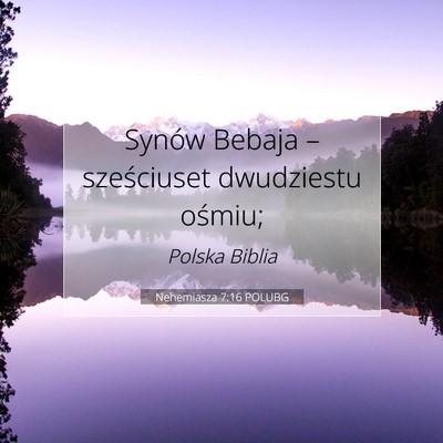 Nehemiasza 7:16 POLUBG Obraz Wersetu Biblijnego