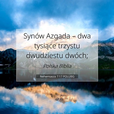 Nehemiasza 7:17 POLUBG Obraz Wersetu Biblijnego
