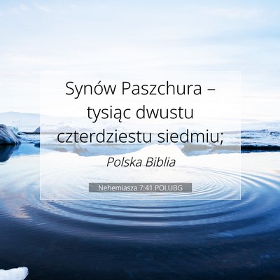 Nehemiasza 7:41 POLUBG Obraz Wersetu Biblijnego