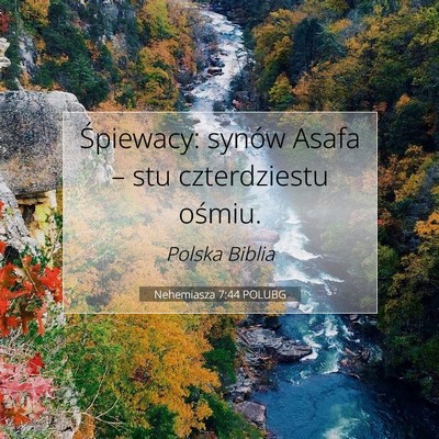 Nehemiasza 7:44 POLUBG Obraz Wersetu Biblijnego
