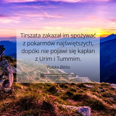 Nehemiasza 7:65 POLUBG Obraz Wersetu Biblijnego