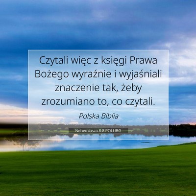 Nehemiasza 8:8 POLUBG Obraz Wersetu Biblijnego