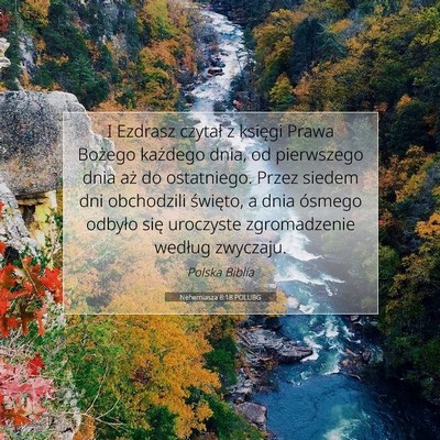 Nehemiasza 8:18 POLUBG Obraz Wersetu Biblijnego