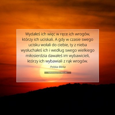 Nehemiasza 9:27 POLUBG Obraz Wersetu Biblijnego