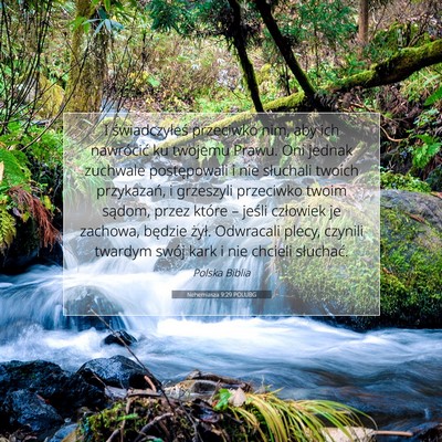 Nehemiasza 9:29 POLUBG Obraz Wersetu Biblijnego