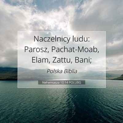 Nehemiasza 10:14 Werset Biblijny Wyjaśniony