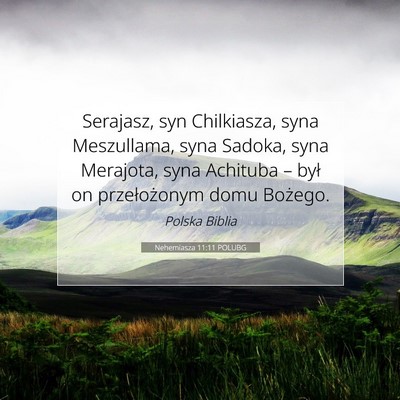 Nehemiasza 11:11 Werset Biblijny Wyjaśniony