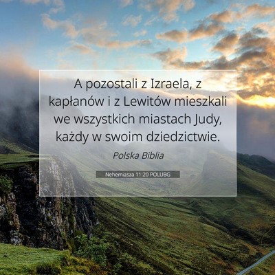 Nehemiasza 11:20 Werset Biblijny Wyjaśniony