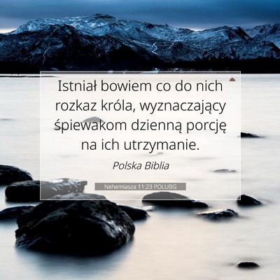 Nehemiasza 11:23 POLUBG Obraz Wersetu Biblijnego