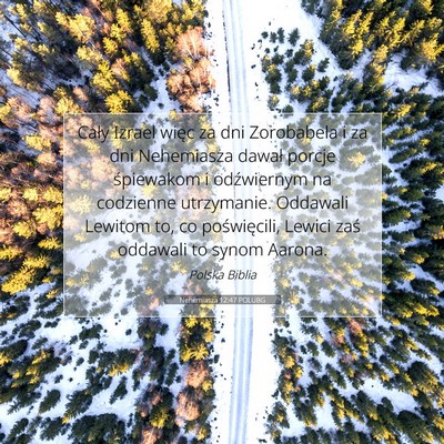 Nehemiasza 12:47 POLUBG Obraz Wersetu Biblijnego