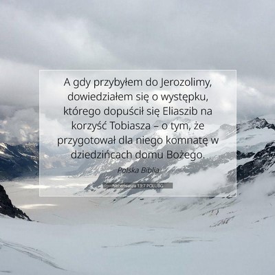 Nehemiasza 13:7 POLUBG Obraz Wersetu Biblijnego
