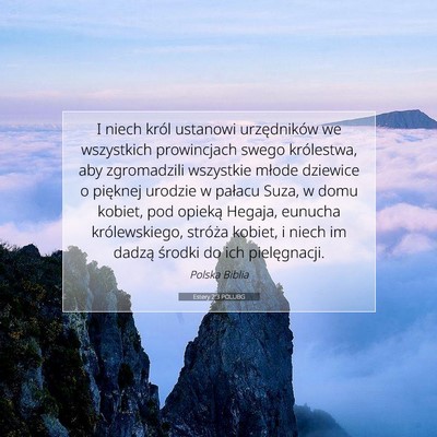 Estery 2:3 POLUBG Obraz Wersetu Biblijnego