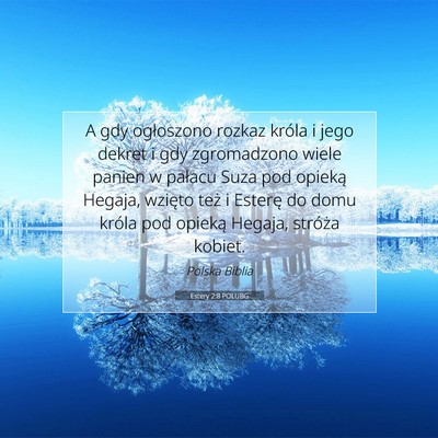 Estery 2:8 POLUBG Obraz Wersetu Biblijnego